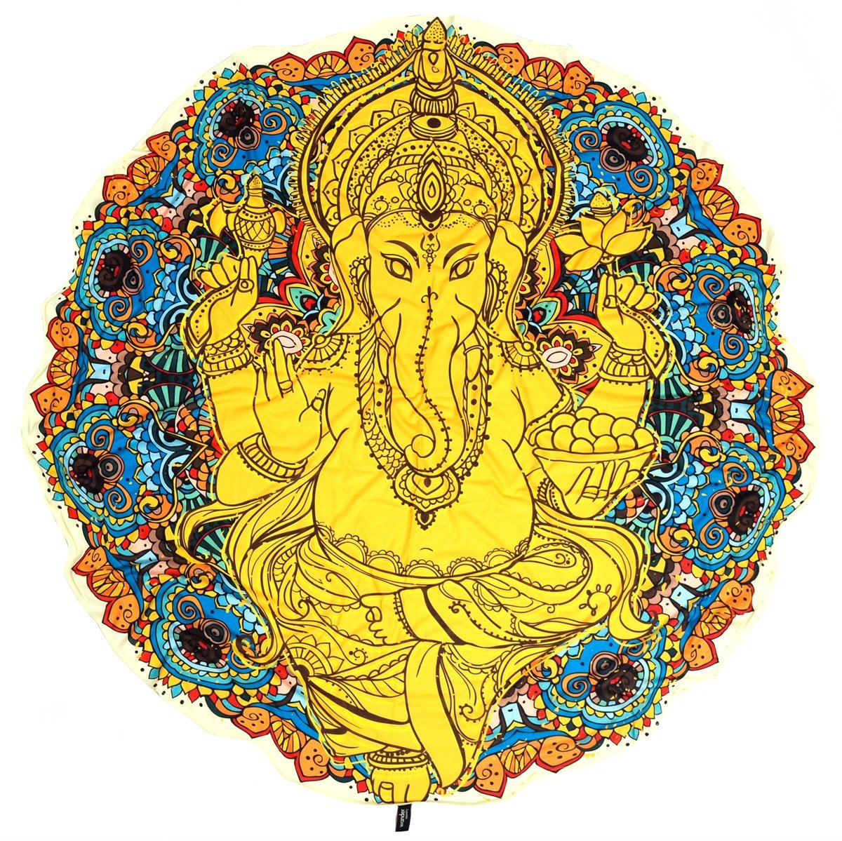 Gelber Ganesh-Wandverkleidung 75x75 cm