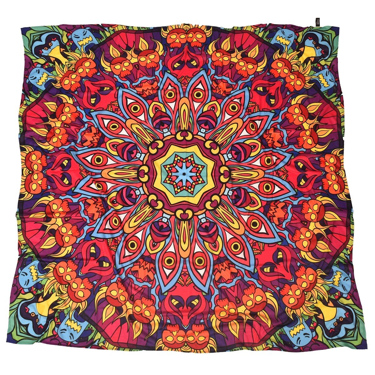 Psychedelisches Mandala der 60er Jahre  - Wandverkleidung 75x75 cm