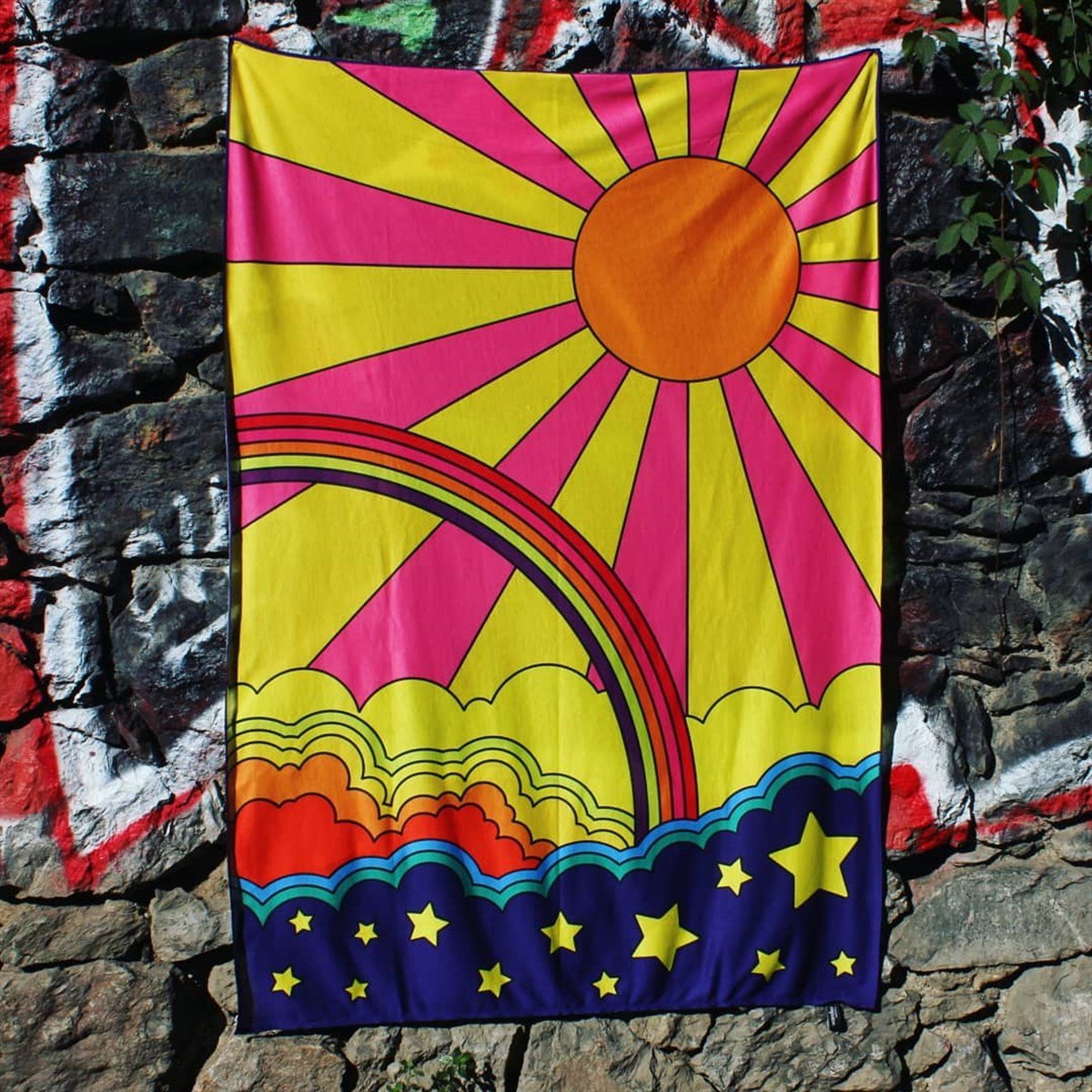 Psychedelischer Hippie der 60er Jahre (2)  - Wandverkleidung 150x105 cm