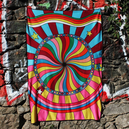 Psychedelischer Hippie der 60er Jahre (3)  - Wandverkleidung 150x105 cm