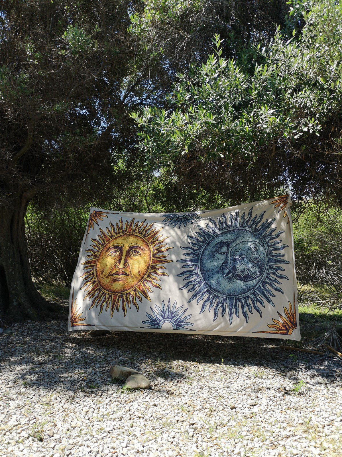 Sonne und Mond  - Wandverkleidung 150x85 cm