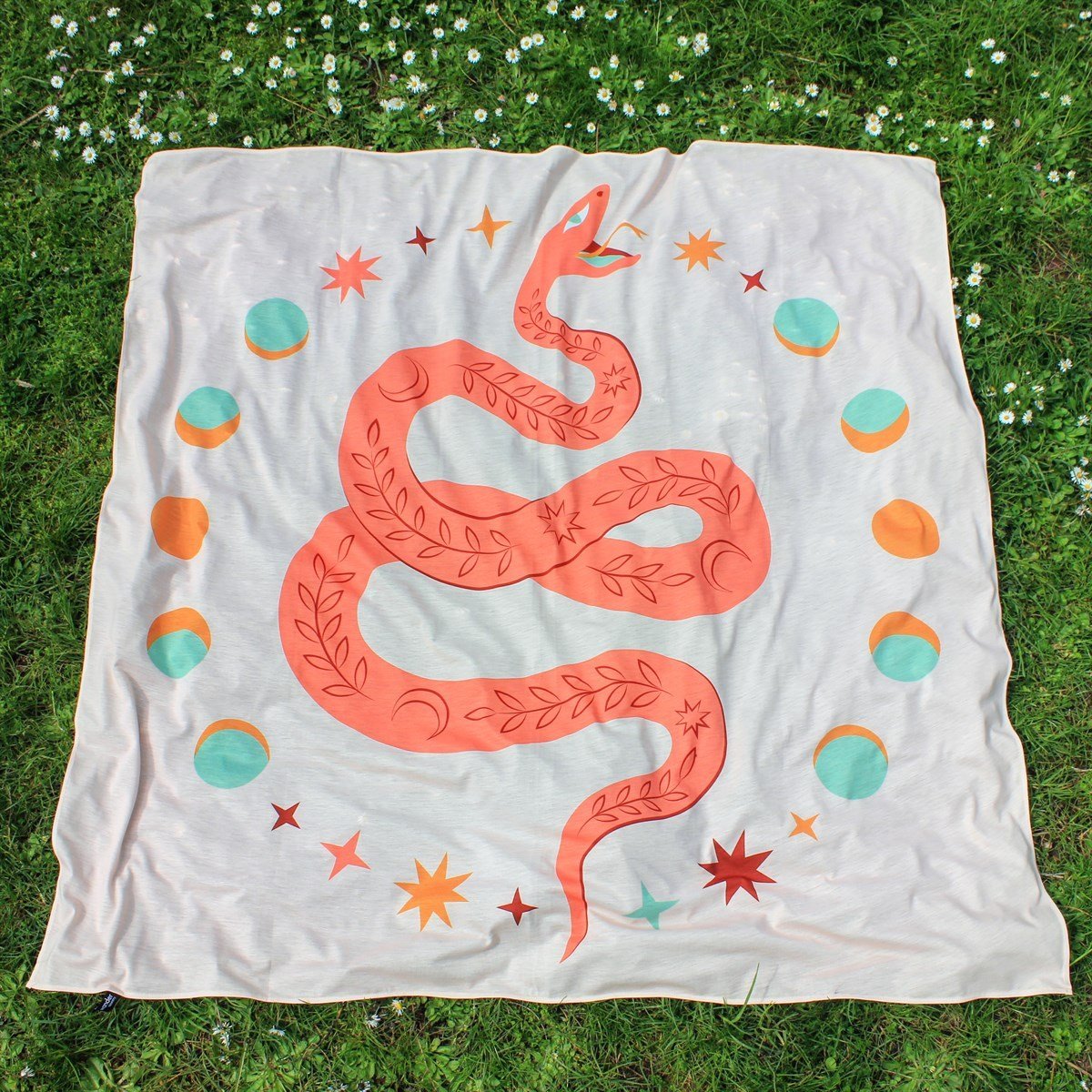 Healer Snake & Moon Cycle - Wandverkleidung 75x75 cm