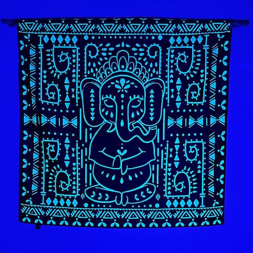 Shining Ganesha / Neon Wanddekoration 70x70 cm